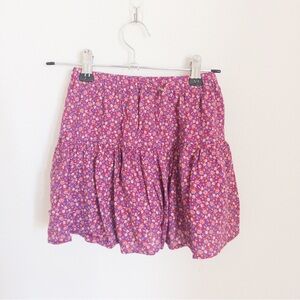 Zara Purple Floral A-Line Skirt